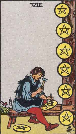 The Eight of Pentacles